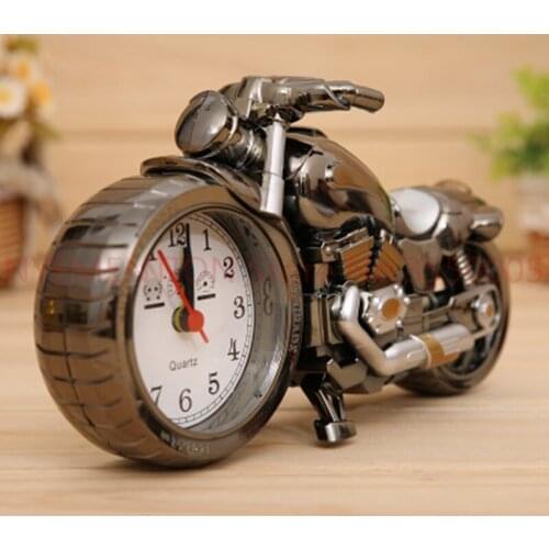Relogio De Mesa Home Decoration Quartz Alarm Clock Super Cool Motorcycle Model Creative Retro Gift Decor Kids 50PCS