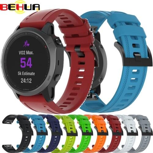 20mm Wrist Band Strap for Garmin Fenix 6S 5S Plus GPS Smart Watch Sports Silicone Watchband with Quick Release Bracelet Bands