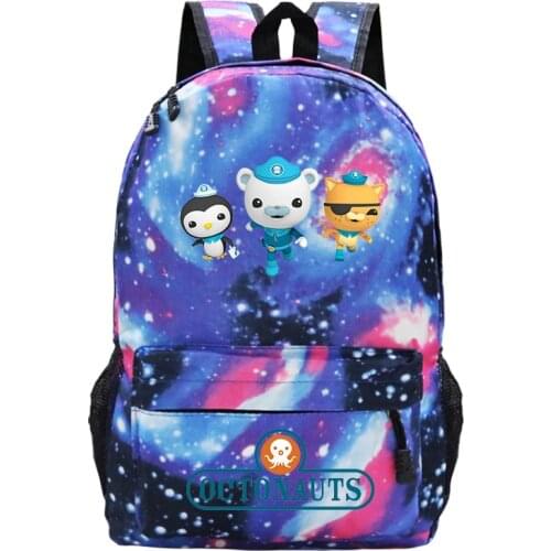 Boys Girls Octonauts Print Backpack Students Anime Backpack Kids Cartoon School Bags Teens Travel Laptop Knapsack Mochilas
