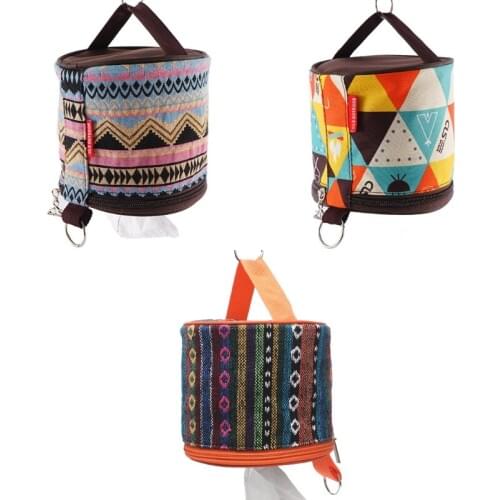 Outdoor Camp National Style Folding Toilet Paper Tissue Case Holder Storage Bag