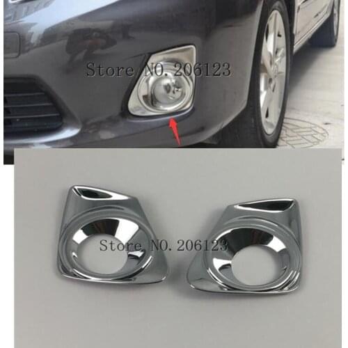 Car Styling cover ABS Chrome lamp front fog Light Trim frame 2pcs For Toyota Corolla Altis 2011 2012 2013