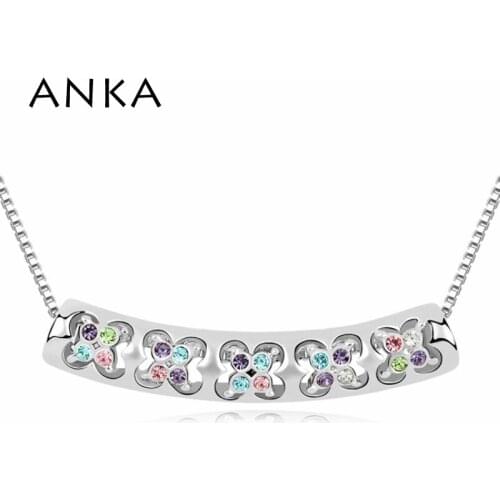 Crystal Stone Inside Pattern Wrapped Unique Pendant Strip Necklace #98418