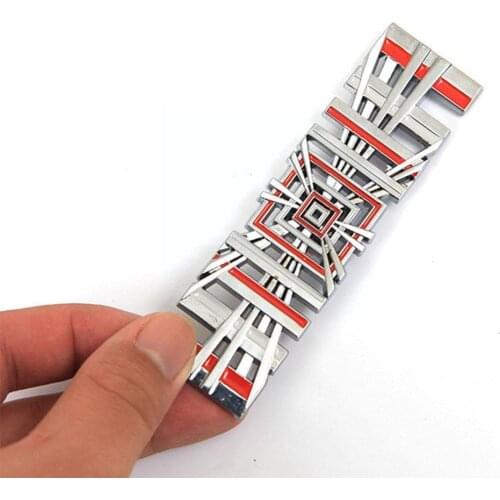 Universal Car Chrome Badge Plaid 3D LOGO Auto Plaid for Tesla S 3 Model Tail X Logo Model Sticker Tag S Model Model N3N6