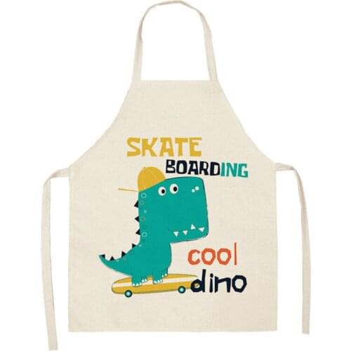 Cartoon dinosaur pattern aprons for women cooking accessories Kitchen apron kitchen apron women Women kitchen apron Child apron