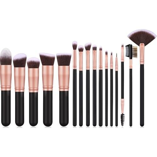 Zoreya 10pcs Champagne Makeup Brushes Set Foundation Powder Blush Eyeshadow Concealer Lip Eye Make Up Brush Cosmetics Tools