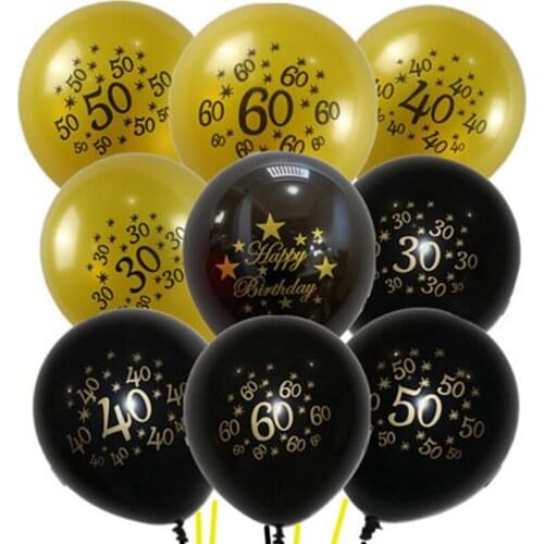 100 Pcs Thicken 12 Inch Pearl Balloon Holiday Birthday Wedding Room Layout Party Decorations Black Gold Christmas Balloons