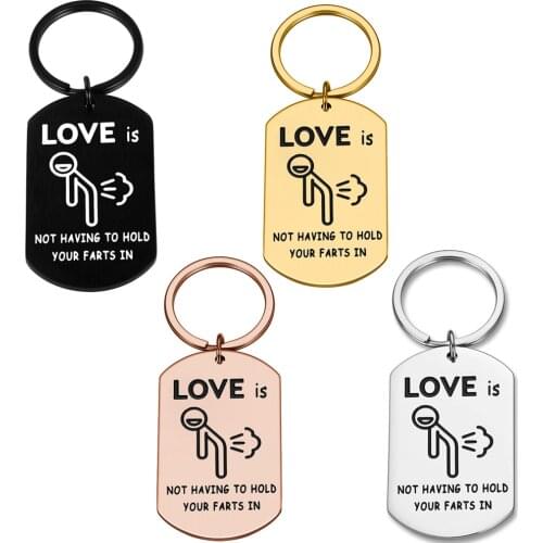2021 Boyfriend Girlfriend Gift Keychain for Husband Wife Couple Keyring for Fiance Fiance Family Rude Character Valentine Gift