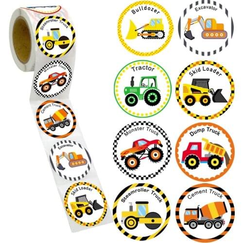 Cars And Truck Stickers Party Supplies Pack Toddler For Kids Perforated Roll Construction Sticker Car Home Family Birthday Party
