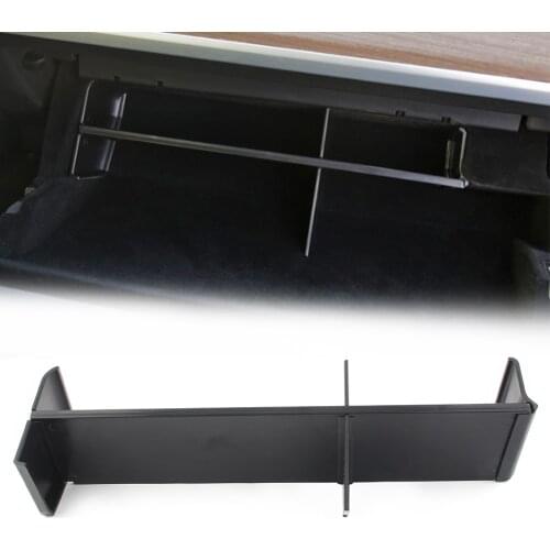 Black Car Copilot Storage Box Glove Box Layered Sorting Board For 2017 2018 2019 Tesla Model 3 ABS Plalstic