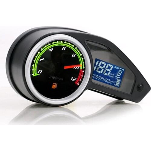 U90C Digital Display Water Thermometer Universal Motorcycle Instrument Digtal Speedometer Fuel Meter Dashboard