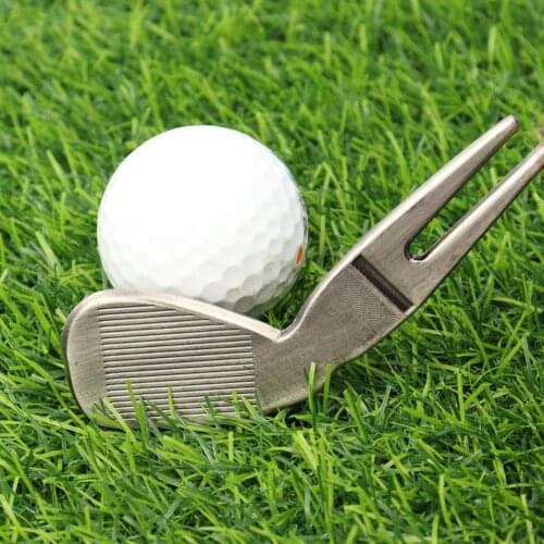 Divot Tool One-piece Molding Anti-abrasion Zinc Alloy Universal Golf Divot Repair Tool Golf Course Forks Green Fork Golf Supply
