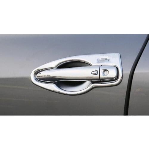 For Nissan Kicks 2016 2017 2018 ABS Chrome Car Door Handle Cover Trim Sticker Chrome Smart Key Door Handle Cover Trim