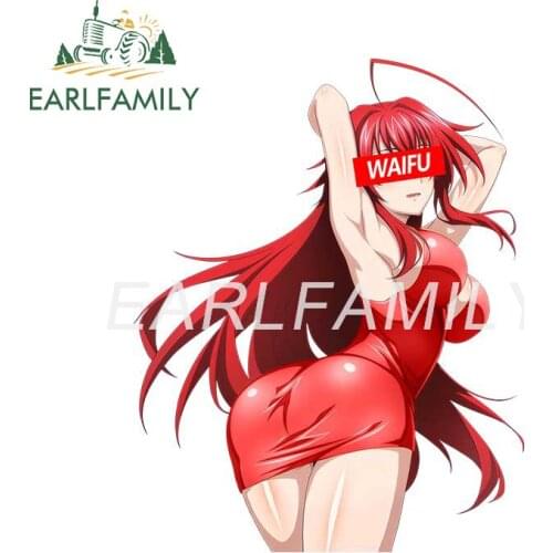 EARLFAMILY 13cm x 10.3cm for Waifu High School DxD Rias Gremory Car Stickers Anime Decal Caravan Vinyl Motorcycle JDM Decor