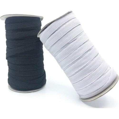 2 Colors Elastic Bands 80/120/160/165 Yard Length 3/5/7/9mm Width Polyester Elastic Bands for Clothes Garment Sewing Accessories