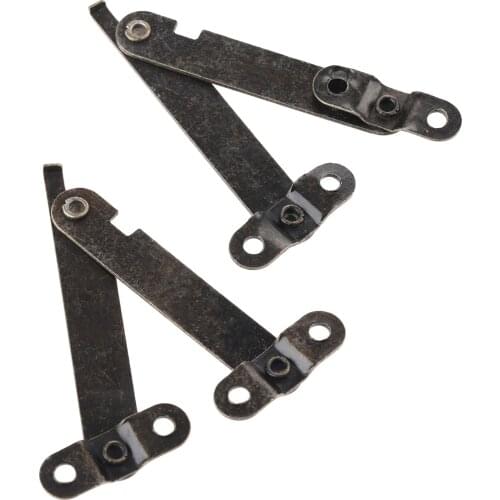 2Pcs Antique Furniture Fittings Cabinet Hinges Jewelry Wood Boxes Lid Support Decorative Cupboard Door Hinges