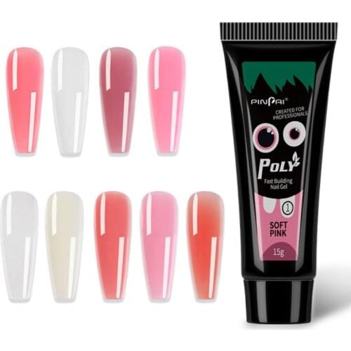 15g New Arrival Nail Extension Gel Nail Model Phototherapy Gel UV Glue Crystal Proffessional 9 Color Art Nail Gel TSLM1