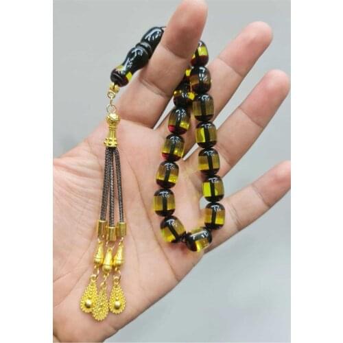 Islamic Tasbih Muslim Rosary Beads 33 Prayer Rosary For Men Bracelet For Men Accessory amber oltu amber stone Handmade Turkey