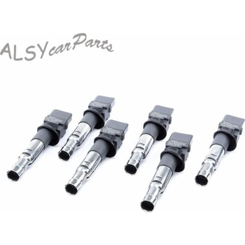 YIMIAOMO OEM 6Pcs Ignition Coil 022 905 715 A For Audi A3 Q7 Porsche Cayenne 955 VW Touareg Passat Golf Phaeton 3.2L 3.6L UF-556