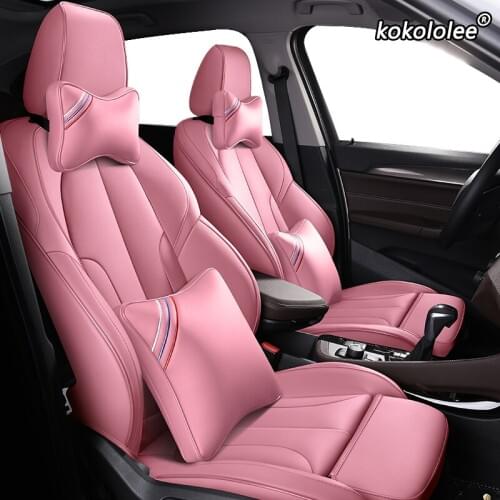 Kokololee Custom Leather car seat covers For SUBARU XV Outback Impreza LEGACY Forester Tribeca Automobiles Seat Covers car seats