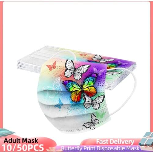 10/20/50/100pcs Mascarillas Desechables España Adult Mask Disposable Mask 3ply Earhook Halloween Mask Cosplay