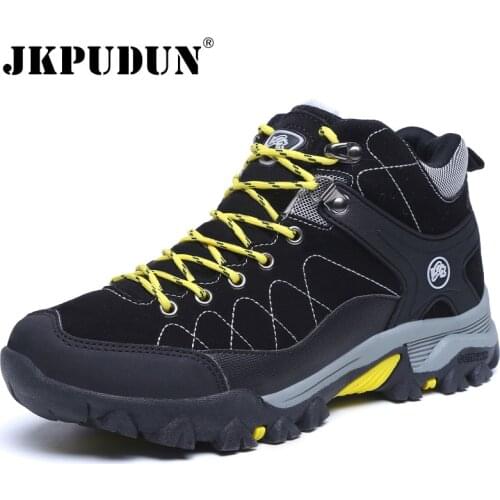 Mens Winter Boots Plus Warm Male Ankle Boots Men Outdoor Waterproof Work Safety Shoes Non-slip Sneakers for Couples Zapatos