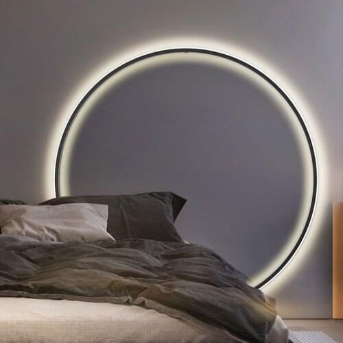 Minimalist Ring Wall Lamp Living Room Decoration Led Wall Light Bedroom Atmosphere Lamp Nordic Home Decor Bar Lighting Fixtures