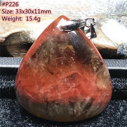 Natural Red Auralite 23 Stone Pendant Jewelry for Women Men 33x30x11mm Beads Silver Canada Crystal Healing Energy Gemstone AAAAA