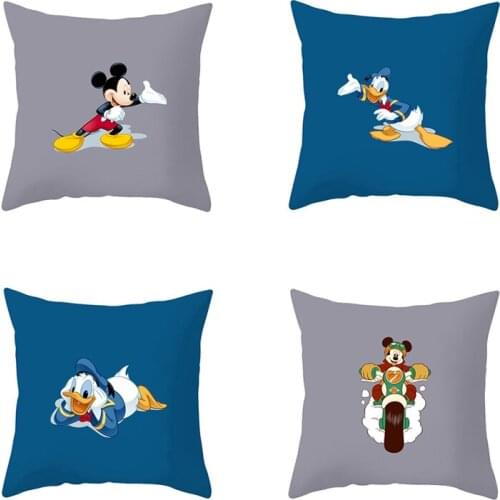 Cartoons Mickey Minnie Pillowcase decoration Card love sofa bedroom living room Cushion cover Home Decorative pillowcase 45*45cm