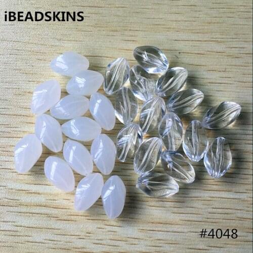 New arrival! (chose color) 20x11mm 340pcs/lot Acrylic clear Twisted shape beads for jewelry necklace making(As shown)#4048