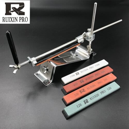RUIXIN Professional Kitchen Knife Sharpener Whetstone Updated Multifunction Fixed Angle Sharpening System Apex Edge Honing Tools
