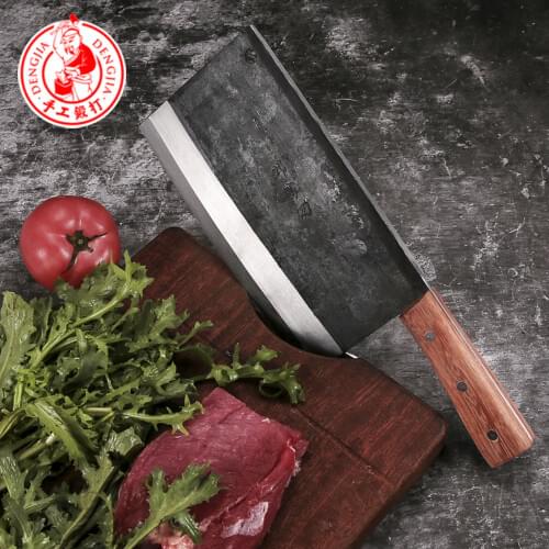 Dengs 8.5Inch High Carbon Steel Forged Vegetable and Meat Slicer Professional Chef Knife a Very Sharp Powerful Knife for Man