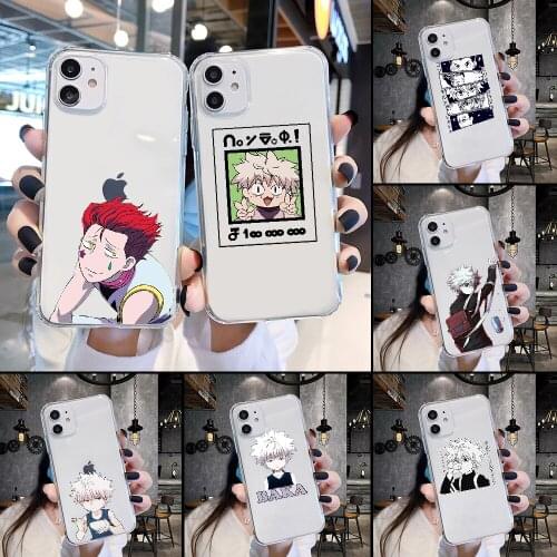 Hunter X Hunter Killua Hisoka Phone Case Transparent For iphone 5 5s se 2 6 6s 7 8 12 mini plus X XS XR 11 PRO MAX transparent