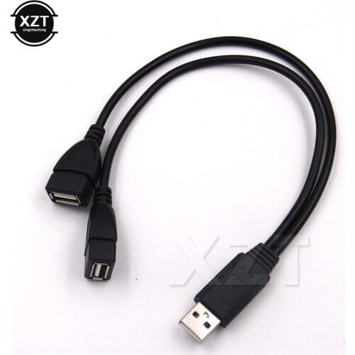 High Quality Y Splitter USB Charging Power Extension Cable USB 2.0A 1 male to 2 Dual USB Female Data Hub Power Adapter