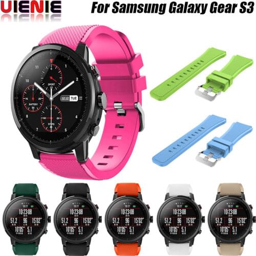 22mm Silicone Sport Replacement Watch Strap For Samsung Gear S3 Frontier/Classic Smart Watch Band for Huami 2S Watches Wristband