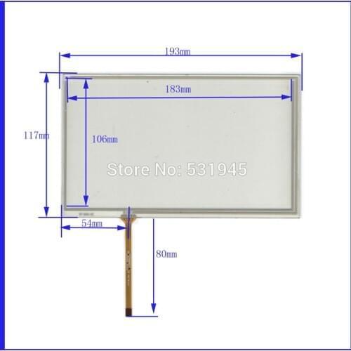 ZhiYuSun LXH-TPM295-8.0 compatible 8 inch 4-wire resistive Touch Panel compatible Navigator TOUCH SCREEN GLASS LCD display