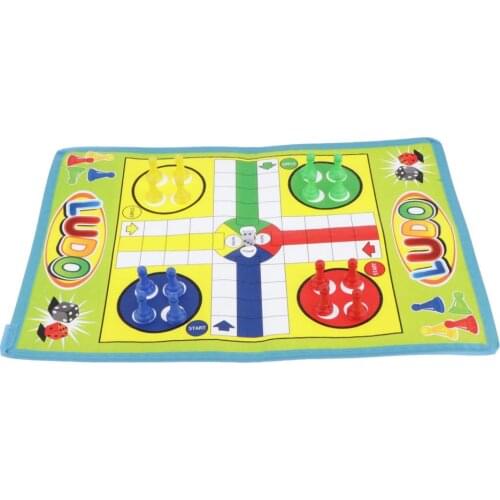 Flying Ludo Chess Game Folded Chessboard For Kids Parent Chess Board Game