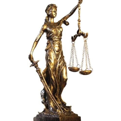 Greek Justice Goddess Statue Fair Angels Resin Sculpture People Ornaments Vintage Home Decoration ornament