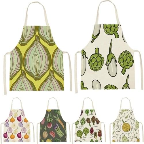 Fresh Vegetables Tomatoes Carrots Adult Kids Bib Family Cooking Bakery Shop Cleaning Apron Kitchen Accessories 68*55 Cm Delantal