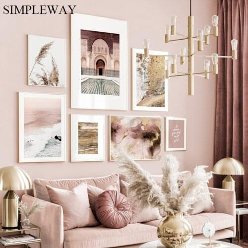 Nordic Vintage Door Poster Nature Landscape Canvas Print Painting Scandinavian Abstract Wall Art Picture Modern Home Room Decor