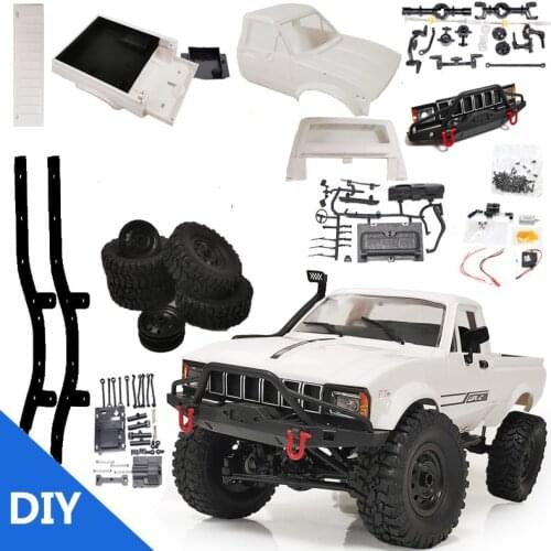 WPL C24-1KIT 1/16 2.4G 4WD Crawler Truck RC Car KIT Full Proportional Control Truck Klimmen Diy Kinderen Voertuig Model
