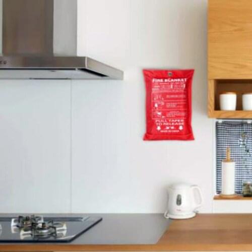 Z20 Dropshipping 1.5x1.5M Sealed Fire Blanket Home Safety Fighting Fire Extinguishers Tent Emergency Survival Fire Safety Cover