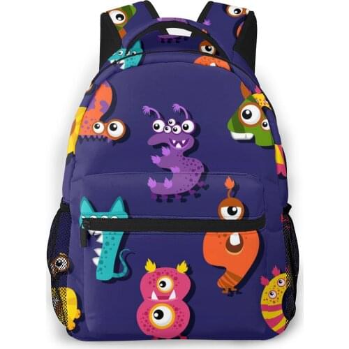 Women Backpack Kids School Bag for Teenage Girls Funny Numbers Monsters Female Laptop Notebook Bagpack Travel Back Pack 2021