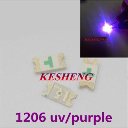1000PCS/1206 purple/uv smd super bright lamp lights-emitting diodes 390-410NM 3..2*1.6*0.8MM SMD 1206 LED DIODES