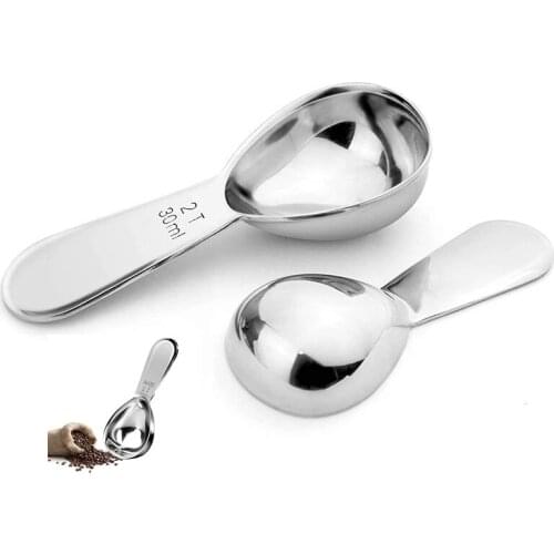 15/30ml Kitchen Tools Stainless Steel Measuring Spoons Coffee Sugar Teaspoon Cake Baking Measuring Spoon Household Accessories