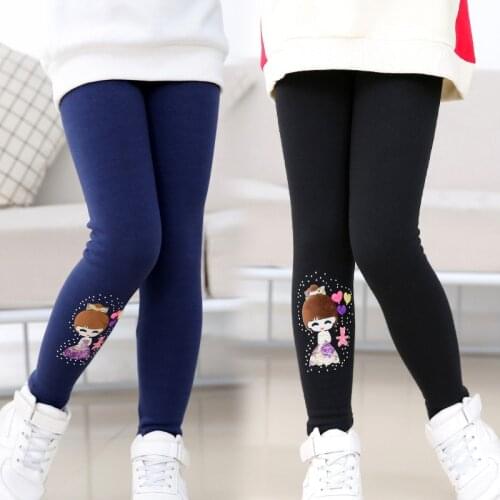 Girls Leggings Cartoon Winter Clothes for Children 2020 Thick Warm Trousers Cotton Velvet Leggings Kids Long Pants Girl Clothing