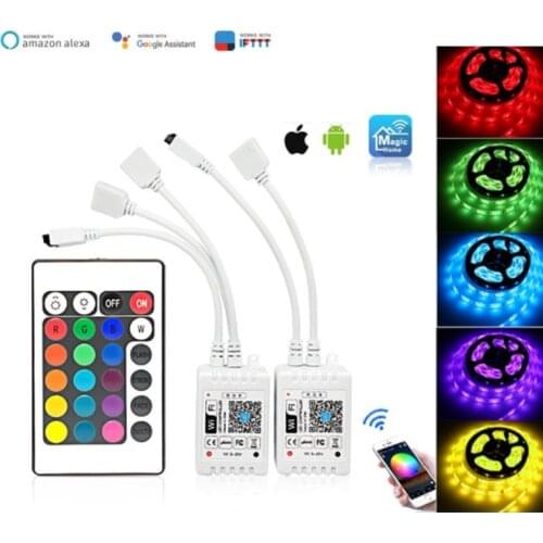 24-keys WIFI Controller RGB Colorful Controller Voice Smart LED Lamp Controller 5-24V