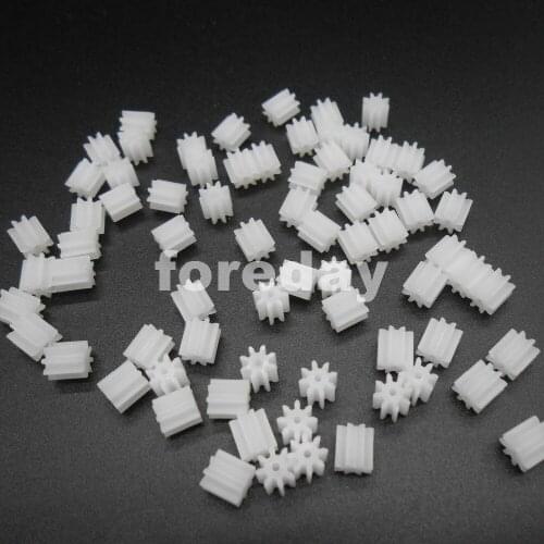 50PC Plastic Spur Gear 0.5 Modulus T=8 Aperture 2mm DIY Model Accessories teeth NEW *FD265X5