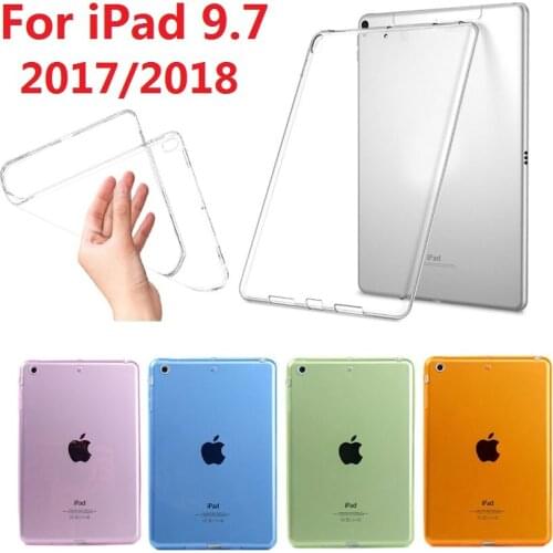 9.7'' Soft Crystal Clear Tablet Case for iPad 2017 2018 case Clear Transparent TPU Bumper Cover for iPad 9.7 2018 2017 TPU Case
