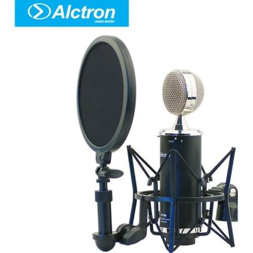 Alctron mc1500 professional FET condenser microphone recording microphone with popfilter and stockmount Aluminum case package