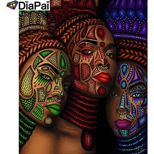 DIAPAI 5D DIY Full Diamond Embroidery "African woman" Diamond Painting Cross Stitch Rhinestone Home Decoration A22934